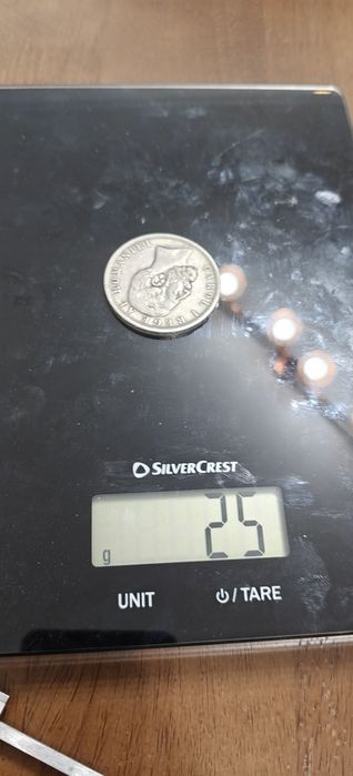 Moneda argint 5 lei 1881 b Carol 1