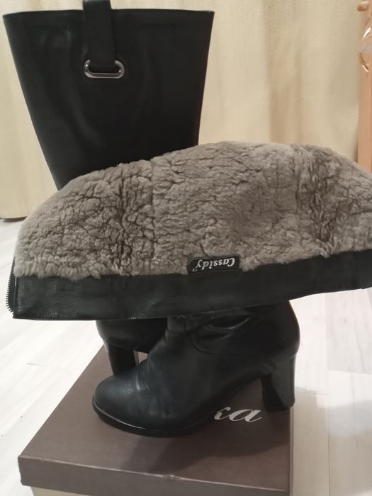 Қысқы етік. Қара түсті.