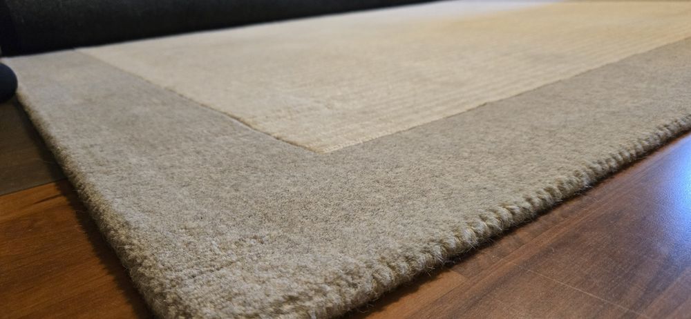 Covor Mobexpert din lână natura 160x230 cmlă, calitate premium (stare bună)