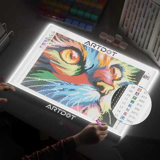 Pad LED A3 Luminozitate Reglabilă pentru Kituri de Pictură cu Diamante sau desenat – 31 x 42cm