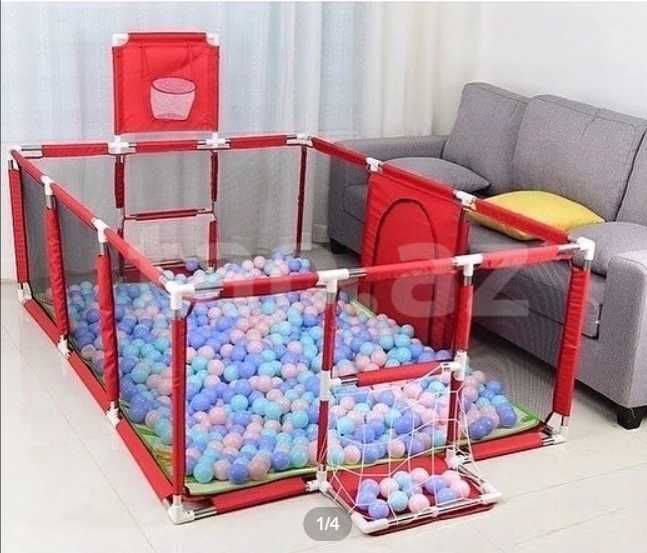 Манеж с 50 шт шариками Размер сетка-66х190х129 см Доставка бесплатно