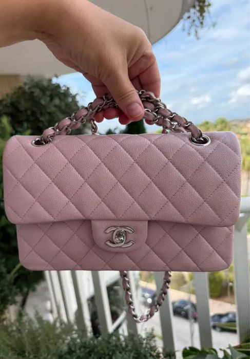 Geanta Chanel din piele Roz Timeless / Poseta