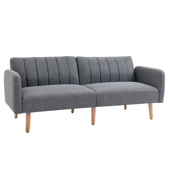 Canapea / Pat extensibila , cu spatar rabatabil , Gri , HOMCOM