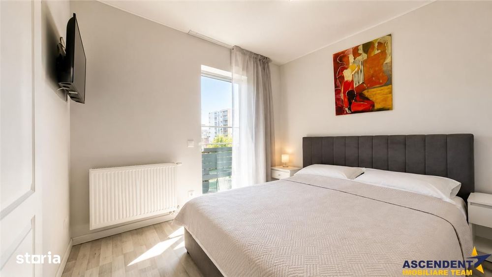 Studio modern, decomandat, etaj 2, mobilat, echipat, terasa, parcare,