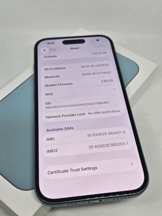 ГАРАНЦИЯ iPhone 16 Black 128GB 89% 465Цикъла