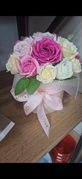 Букеты из мыльных роз