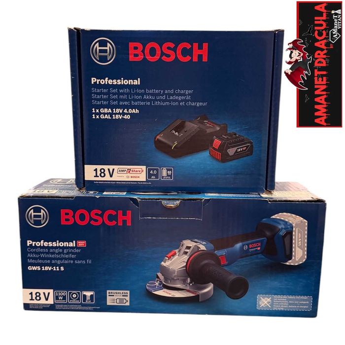 Bosch GWS 18V-11 S, Polizor unghiular Sigilate