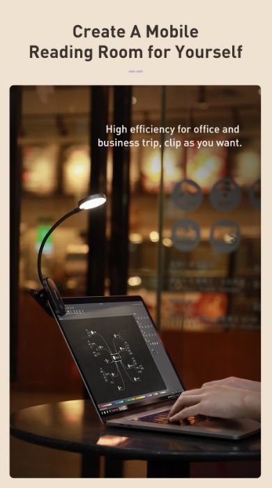 Baseus Беспроводная Настольная Лампа Dimmable Wireless Desk Lamp