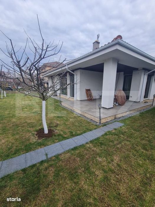 Casa individuala, un singur nivel, 135 mp, 500 mp de teren, acces rest