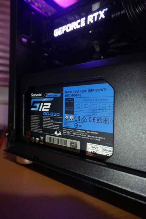 Гейминг PC  – Ryzen 5 5600X, RTX 3060, 16GB RAM DDR4, Seasonic 650W