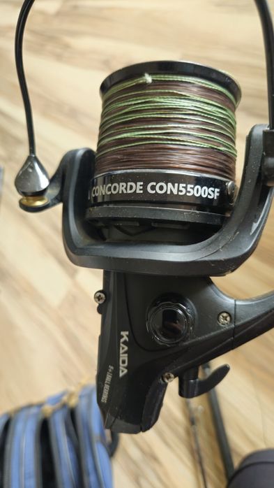 Продается комплект из 4 карповиков с катушками и леской