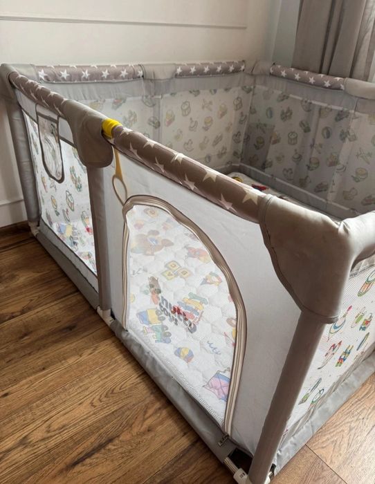 Țarc de joaca premium si salteluță 127x127x68