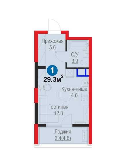 ЖК у Озера! Комфортная однушка со Скидкой -10%