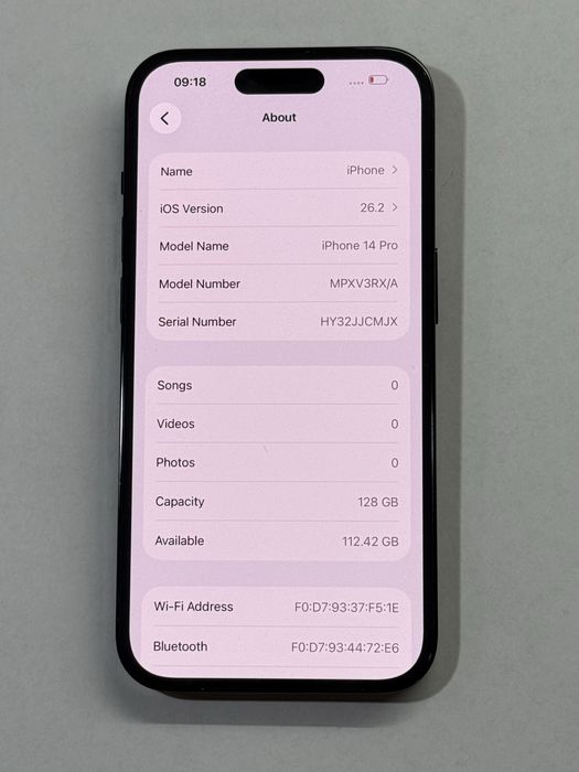 iPhone 14 Pro Black 96% battery