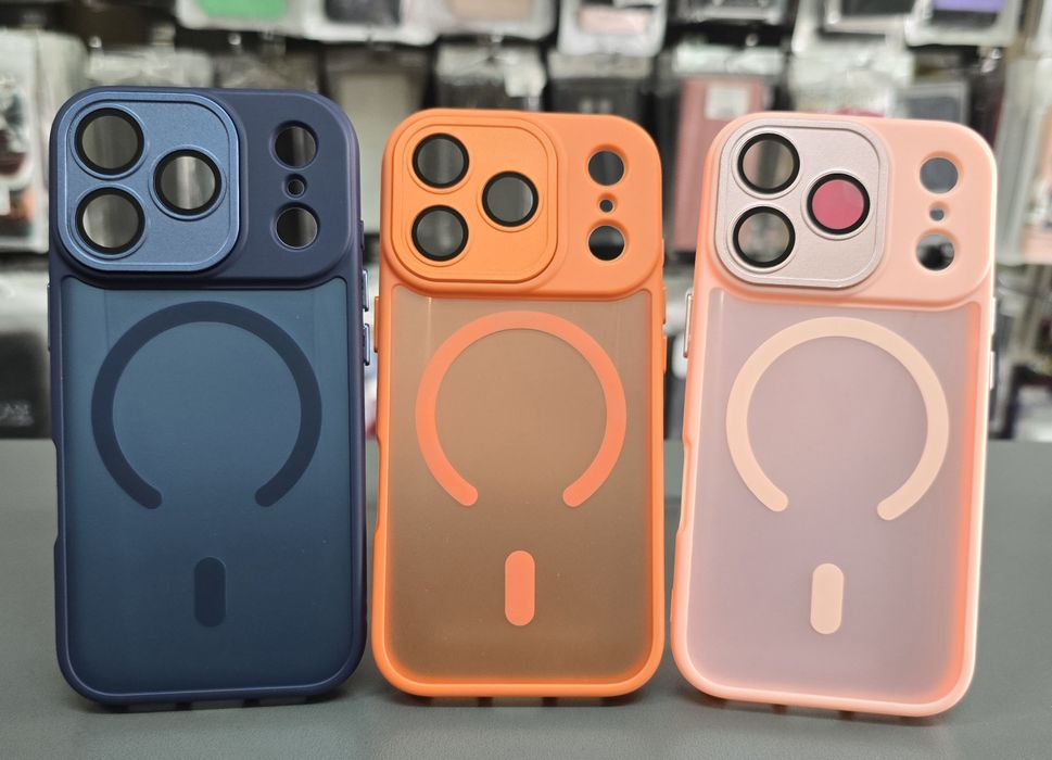 Силиконов гръб/кейс Mag safe за iPhone 17 Pro защита на камера