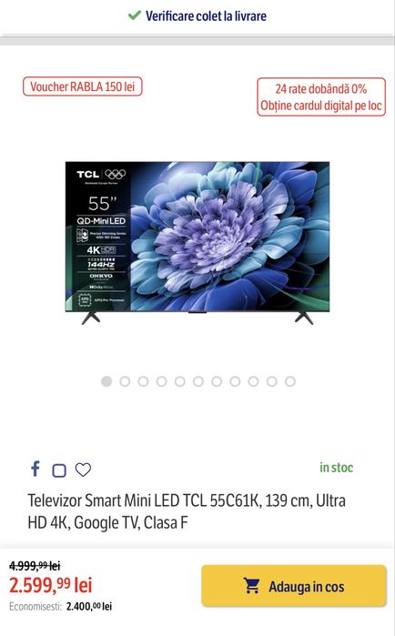 TCL 55C61K MiniLed