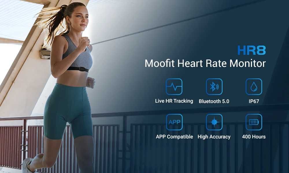Спортен монитор за сърдечен ритъм Moofit HR8 Heart Rate Monitor гр