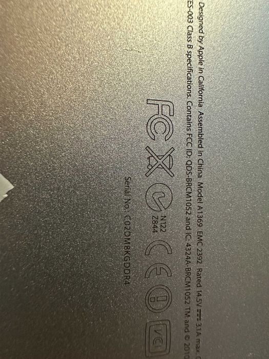 MAcBook Air 13" late2010