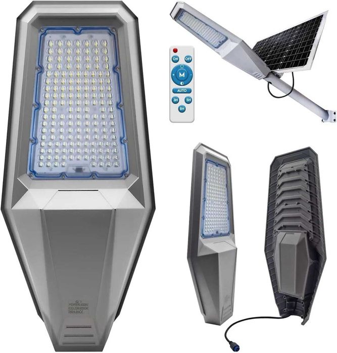 Соларна лампа Jortan Road 400, 600, 1000W дистанционно управление IP67