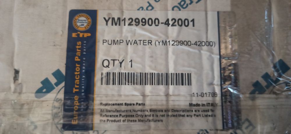 Помпа водяная для komatsu, yanmar