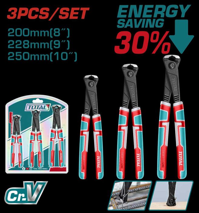 TOTAL - set 3 clesti fierar ,pentru taiat sau legat sarma