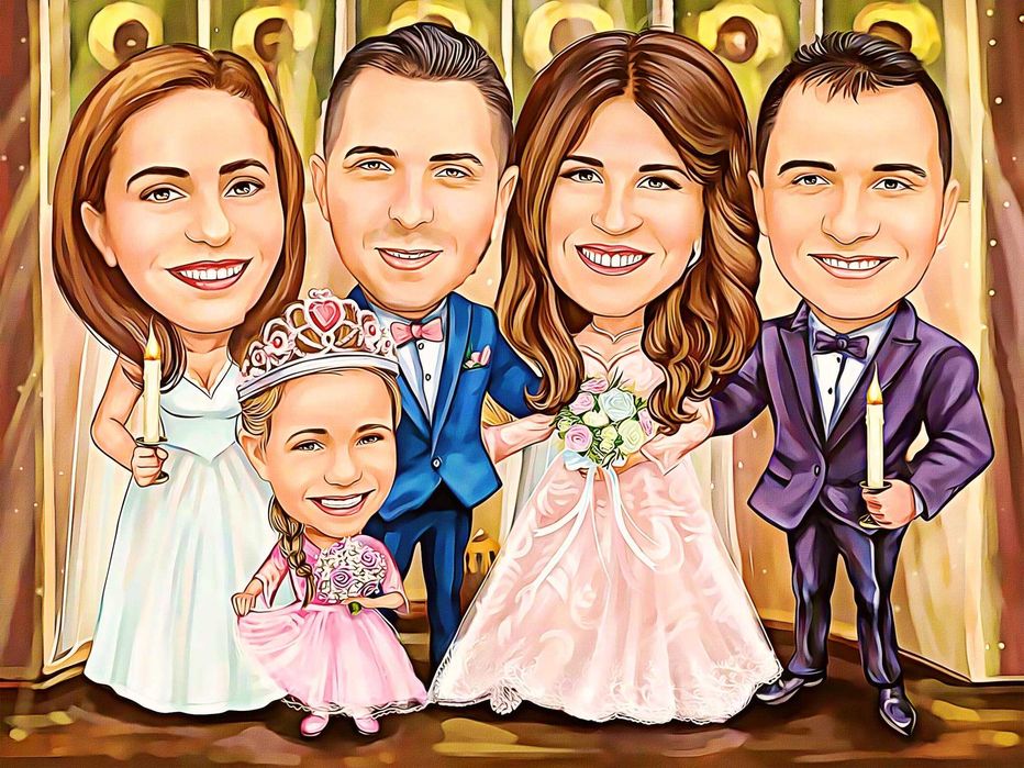 Дигитална Карикатура + рамка  ТОП Цена