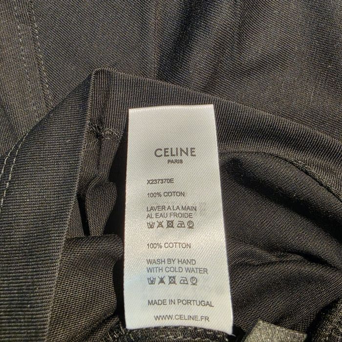 Tricou Celine negru, bumbac, unisex. marimi S-XXL. Farfetch, nou cu eticheta