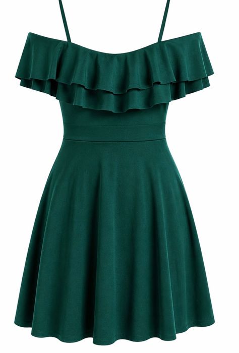 Rochiță cu volanase verde