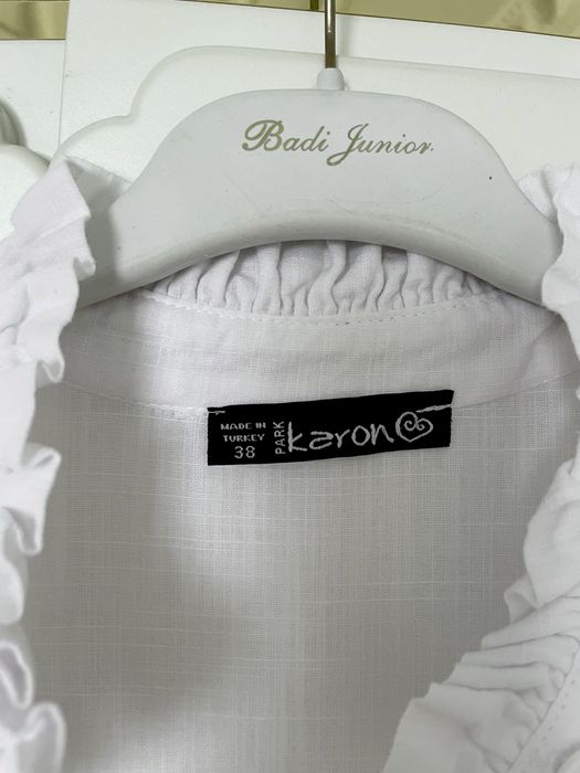 Белое хлопковое платье с вышивкой•Турция•Размер 38