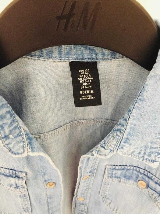 Джинсовая рубашка на мальчика 6-7 лет Марка: H&M