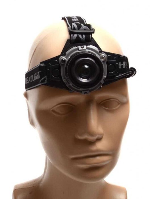 Мощен метален челник с фотоклетка, фокус до 200м и 12ч време на работа