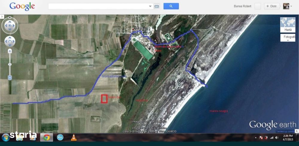 Teren 1 ha Vadu – 2 km de mare – deschidere 68 m – investiție