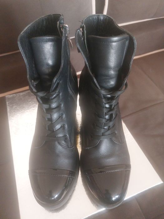 Зимни боти кубинки естествена кожа