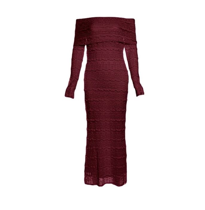 Платье бордовое крестянка