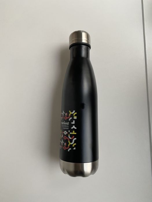 Sticla Termos din Inox, Pereti Dubli, 0.5 L, Negru Lucios