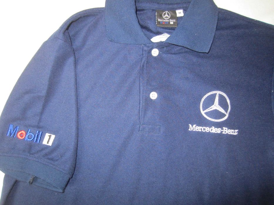 Tricou polo Mercedes AMG, masura M, 2 nasturi inscriptionati, 100%Bumbac stare f. buna