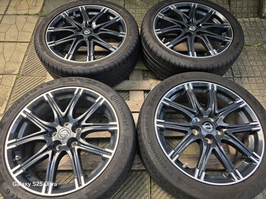 Лети джанти 18ки 5х114.3 Nissan + летни гуми 225/45/18