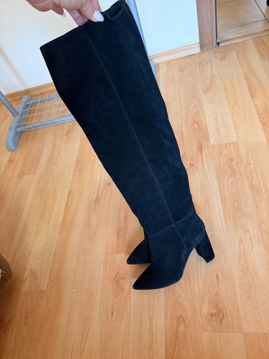 Чизми естествен велур 40 номер