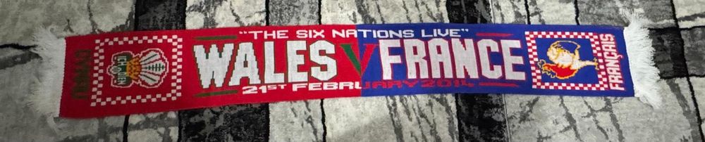 Fular oficial Six Nations 2014 Wales vs France Cardiff