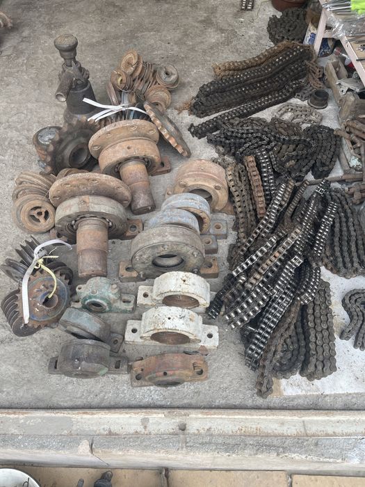 Подшибники, шкифы, цепы, шейстеронки, больт гайки, сальники