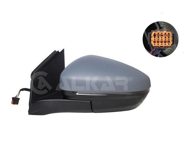 Oglinda exterioara Citroen C5 Aircross; Opel Grandland X; Peugeot 3008 an, 5008 an; stanga, electrica, grunduita, incalzire, convexa, crom, 6 pini,