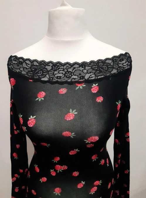 Bluză cu mânecă lungă Tezenis, marimea S, culoare negru