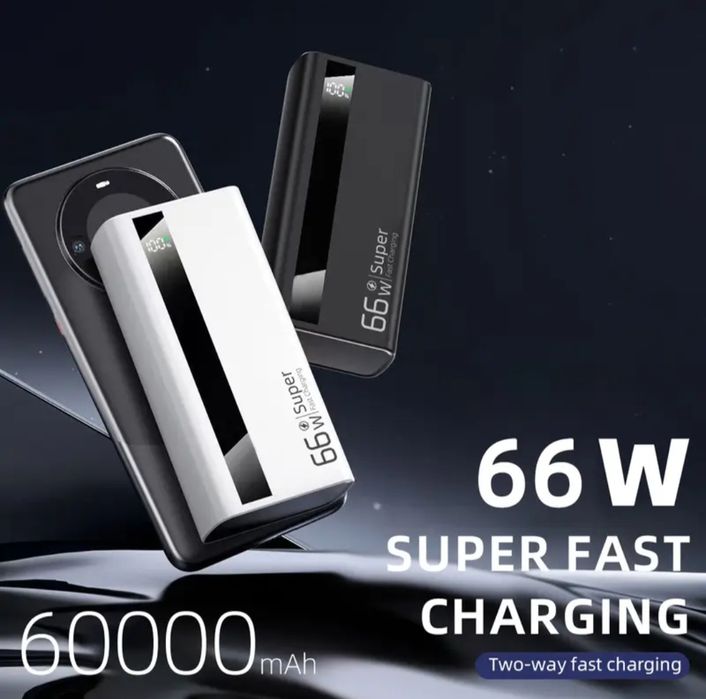 60000 mAh- Baterie externa super rapidă pentru Apple,Android...
