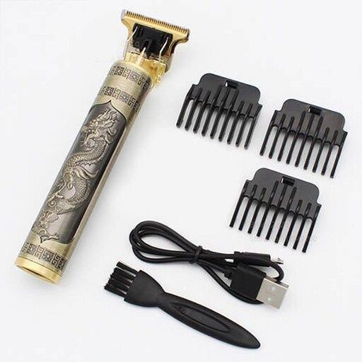 Mașină Tuns Ras Bărbierit Contur Barba Trimmer cu Acumulator