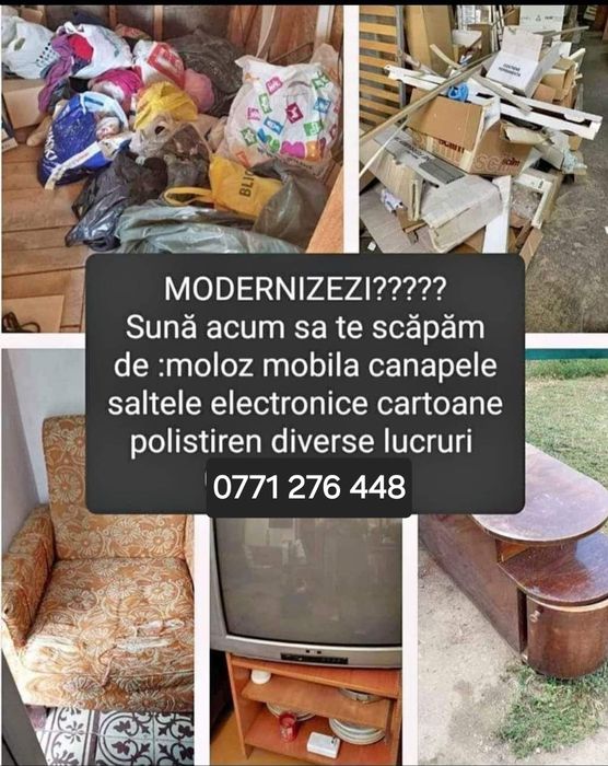 Debarasari apartamente, mobila veche,moloz
