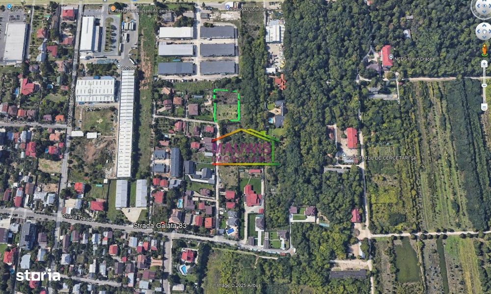 Vand teren 1212mp, intravilan in Voluntari strada Galata nr 83.