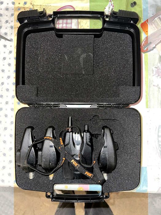Fox Micron mx 3 rod 3+1 – три риболовни сигнализатора, приемник, куфар и аксесоари