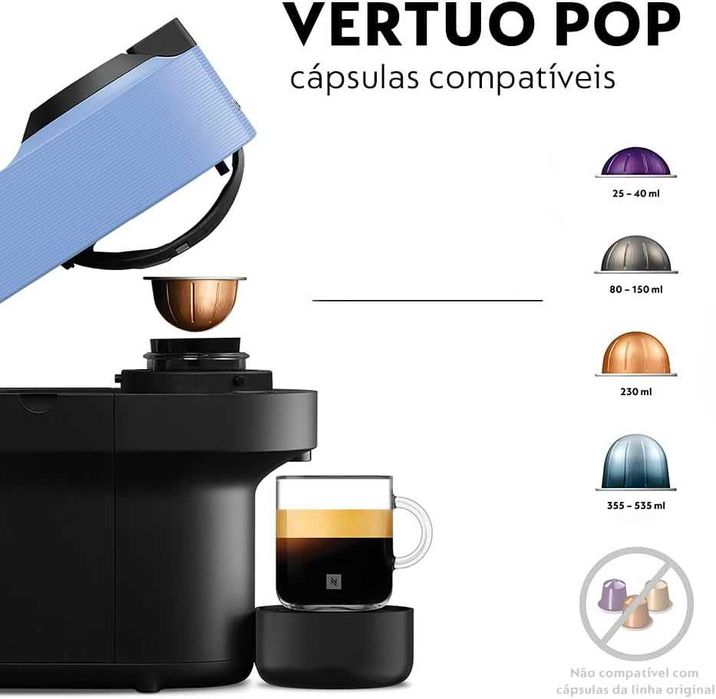 Кафемашина Nespresso Vertuo Pop Pacific Blue 220V