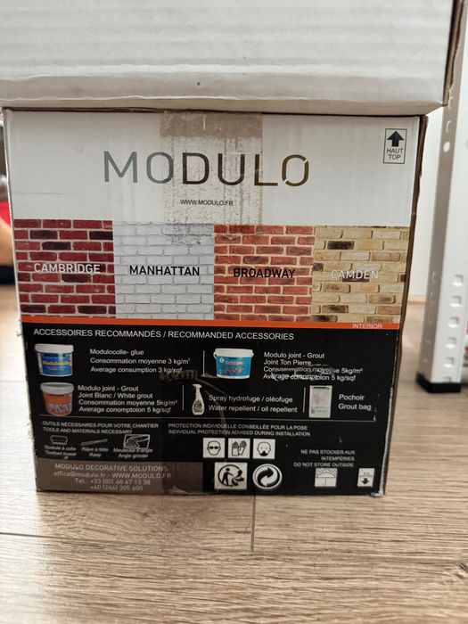 Cărămidă aparentă MODULO Cambridge 4 metri lin (pt colt) + cutie 1 m²