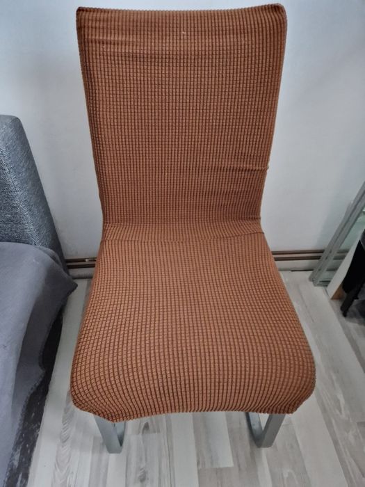 Set 4 scaune Jysk piele ecologica si cadru otel